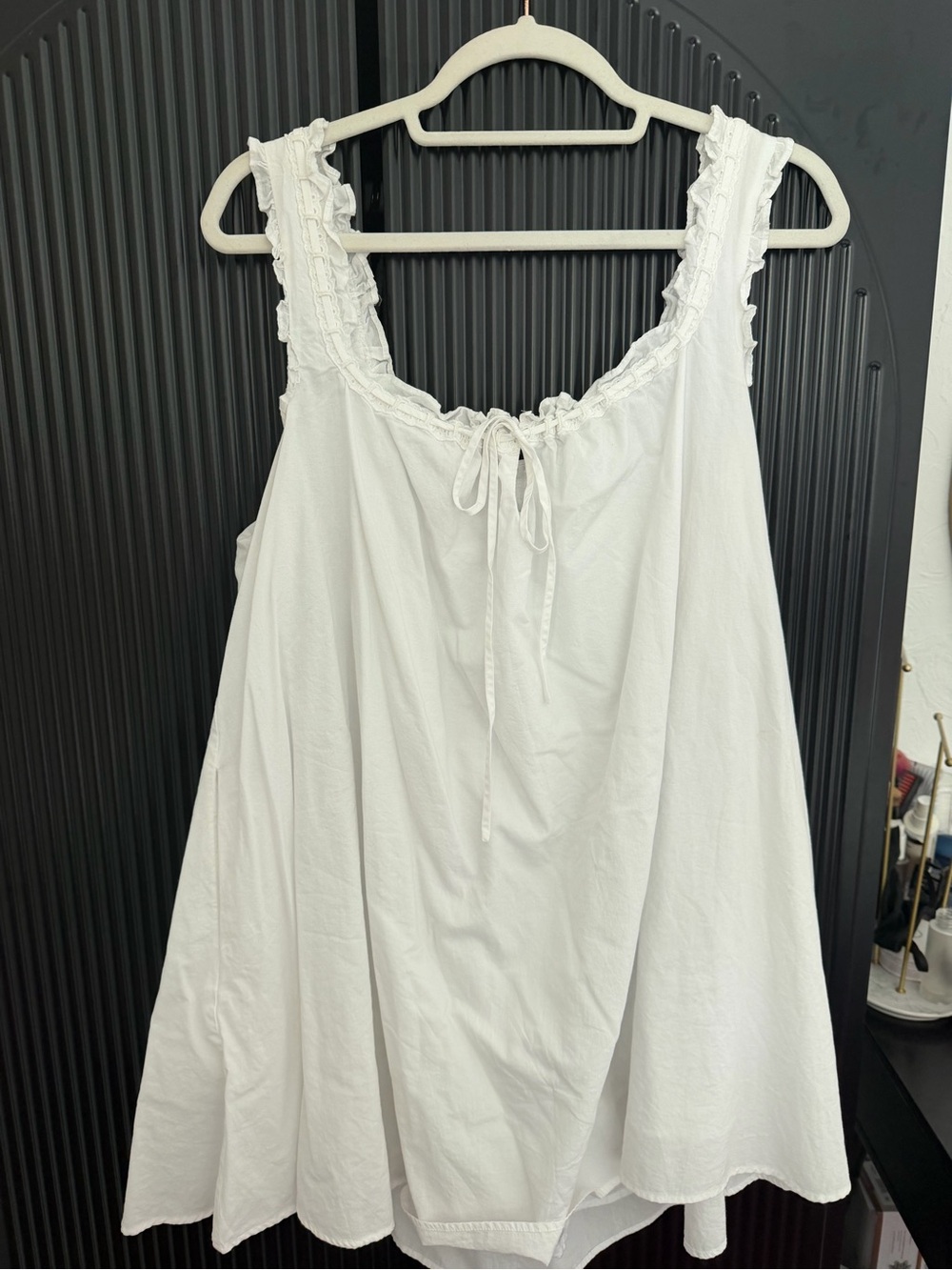 Princess Polly White Ruffle-Trim Cotton Chemise